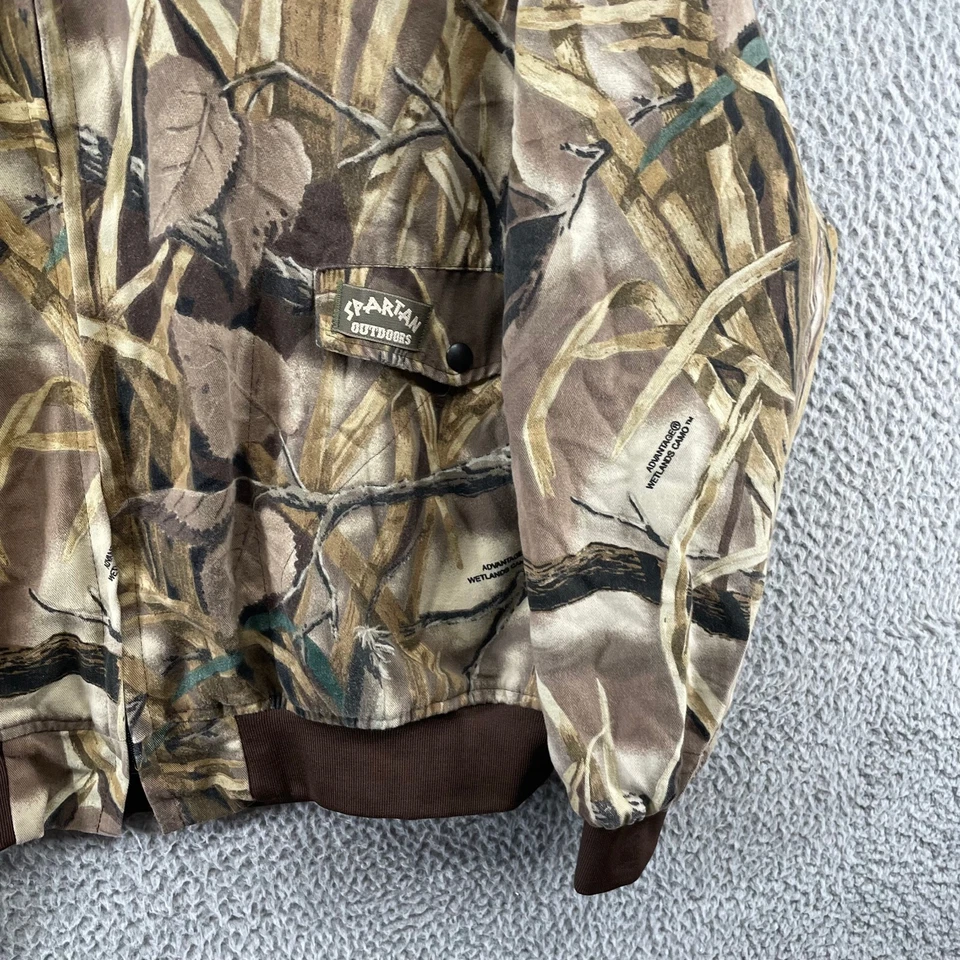 Chaqueta de Camuflaje Vintage Humedales Espartanos Para Hombre Talla 2XL Abotonada EE. UU. 90s Foto 4 de 4