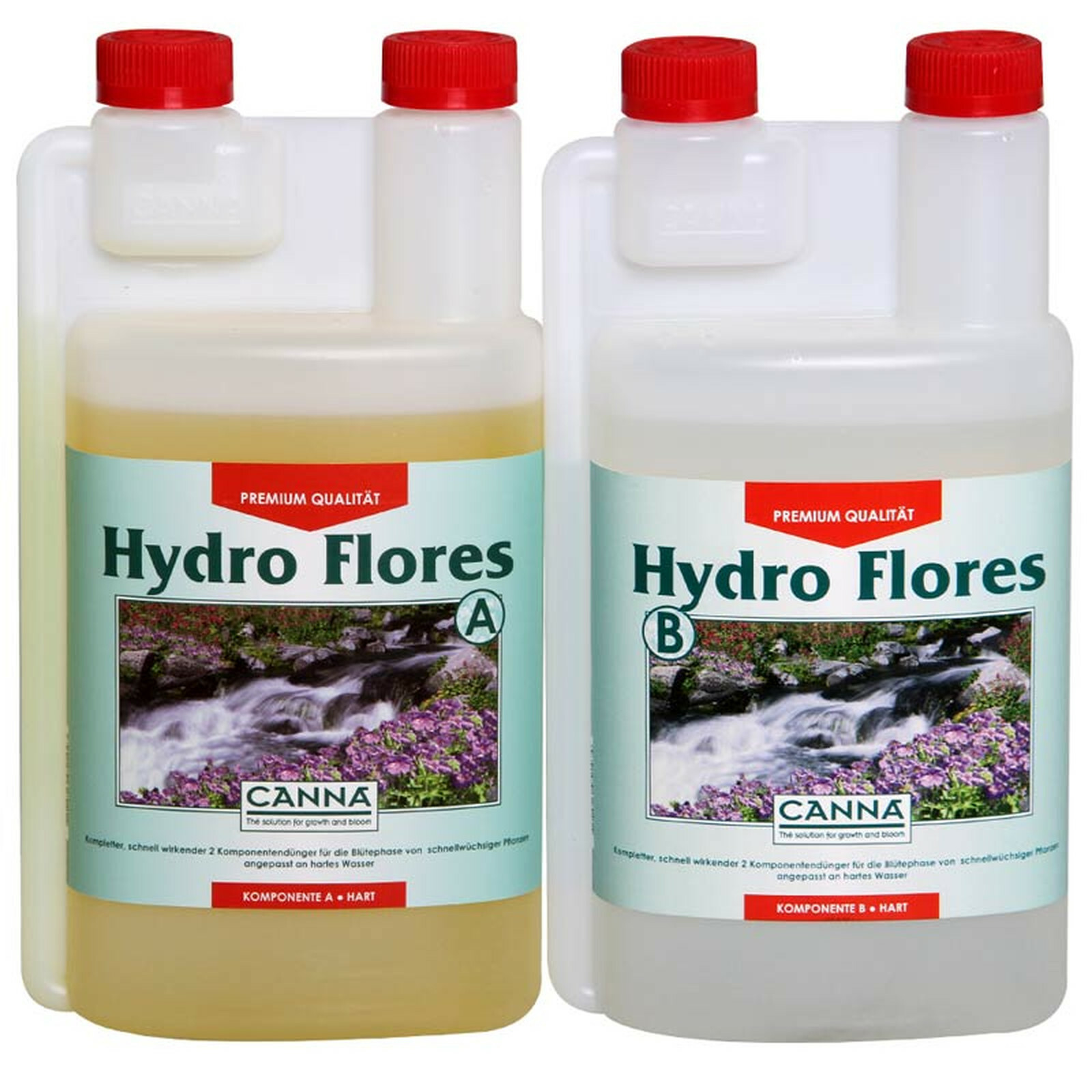 Hydro Flores A+B SOFT Water 1L - Canna 1 Litre Hydroponic Nutrient