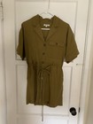 Madewell Belted Safari Romper Size XS Distant Olive — photo 7