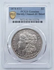 1878 8TF Morgan Silver Dollar PCGS Genuine Harshly Cleaned AU Detail - T334