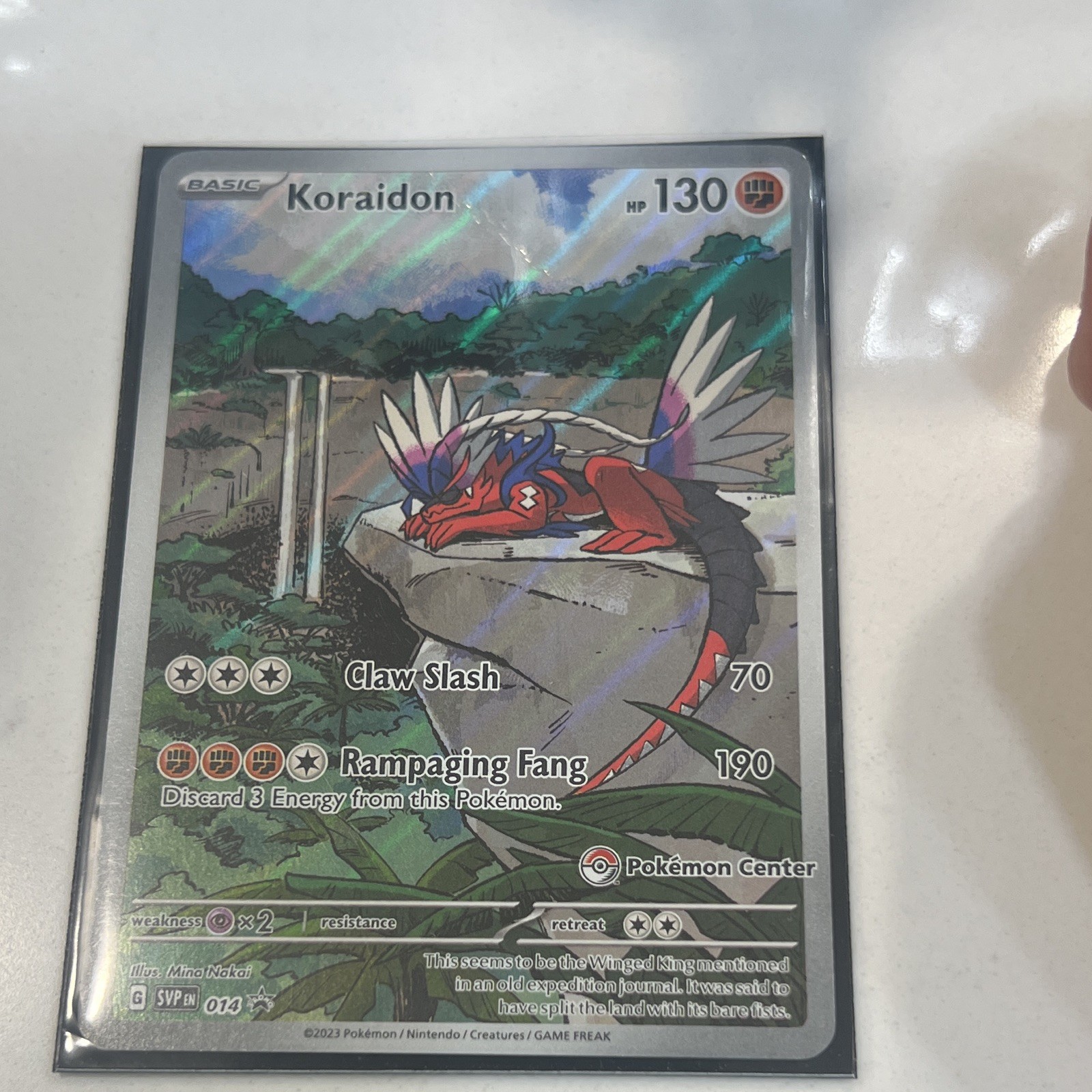 POKEMON CENTER EXCLUSIVE PROMO Koraidon 014 Scarlet & Violet NM