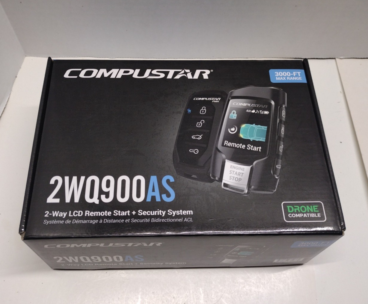 Compustar CS2WQ900-AS 2-Way LCD 3000-FT Max Range Remote Start + Security System
