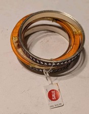 Womens Fashion Glittery Bangles Bracelet Set Gold/Multi Fashion Bracelet