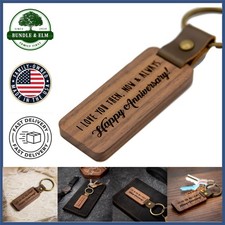 Personalized Wooden Keychain with Brass Ring, Perfect for Special Occasions