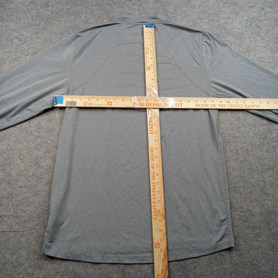 Camisa masculina atlética Nomis XL cinza manga longa desempenho camada base - Imagem 4 de 4