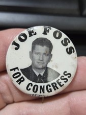 Vintage Joe Foss For Congress - South Dakota - Pinback Button Pin 1.25