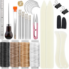Axmru 33 Pcs Book Binding Kits, 4 Pcs Bone Folder Tools, Bookbinding Supplies wi
