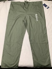 Cherokee Scrub Pants Large Green Workwear Stretch Straight Cargo Unisex New