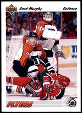 Gord Murphy Philadelphia Flyers 1991 Upper Deck Defense #392 NHL Hockey Card
