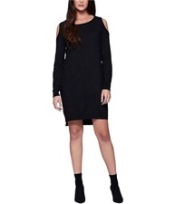 Sanctuary Clothing Womens Amy Sweater Dress, Black, Small