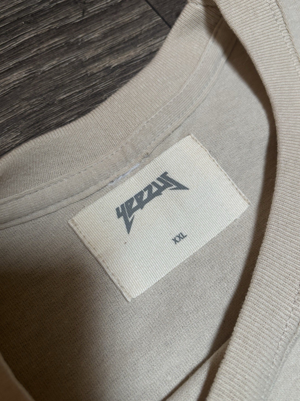 Authentic 2015 Yeezus X Wes lang Unreleased Large Skull Tan Long Sleeve 2XL image 3