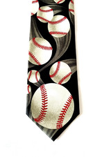 Ralph Marlin  Co. Neck Tie, Baseball/Softball Theme, 251399, EC