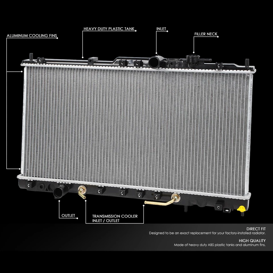 Алюминиевый сердечник радиатора для Chrysler Cirrus Dodge Stratus 2,4 2,7 л 2001-2006 годов выпуска 2438 - Изображение 2 из 4