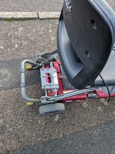 Luggie Fold Up Mobility Scooter 4 Wheels Adjustable Height Foldable Red Used.