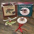 New ListingLongaberger 2000 2001 Basket Tie-On Christmas Holly Berries Bell Basket In Box