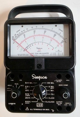Legendary Simpson 260 Series 7 Multimeter TESTED, with leads, new batteries