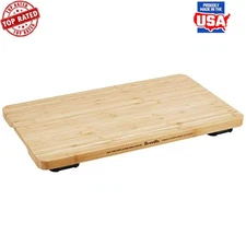 Bamboo Cutting Board Smart Oven Countertop Serving Recessed Handles Stable Feet