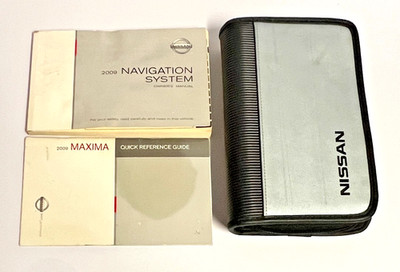 2009 Nissan Maxima Navigation System Quick Reference Guide Book Case OEM Set