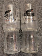 Set of 2 Authentic CARLING Pint Glass Hard Glass / Beer Pub Quality *EXC COND
