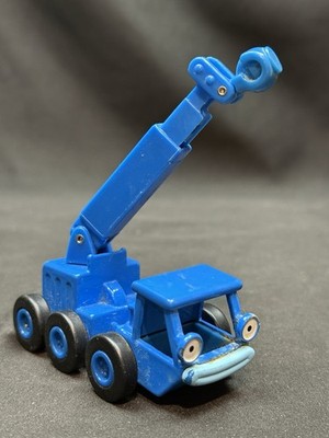 Bob the Builder LOFTY Diecast Metal Blue Crane Construction Vehicle 2004 Toy Car