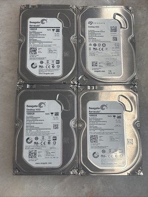 (LOT OF 4) Seagate Barracuda ST1000DM003 1TB 3.5'' SATA III HDD