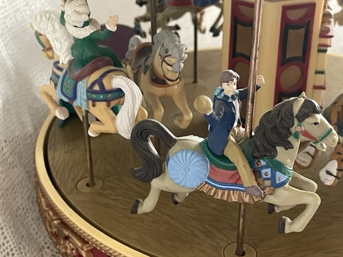 Vintage Mr. Christmas Village Square Carousel For Parts Or Repair - Picture 10 of 15