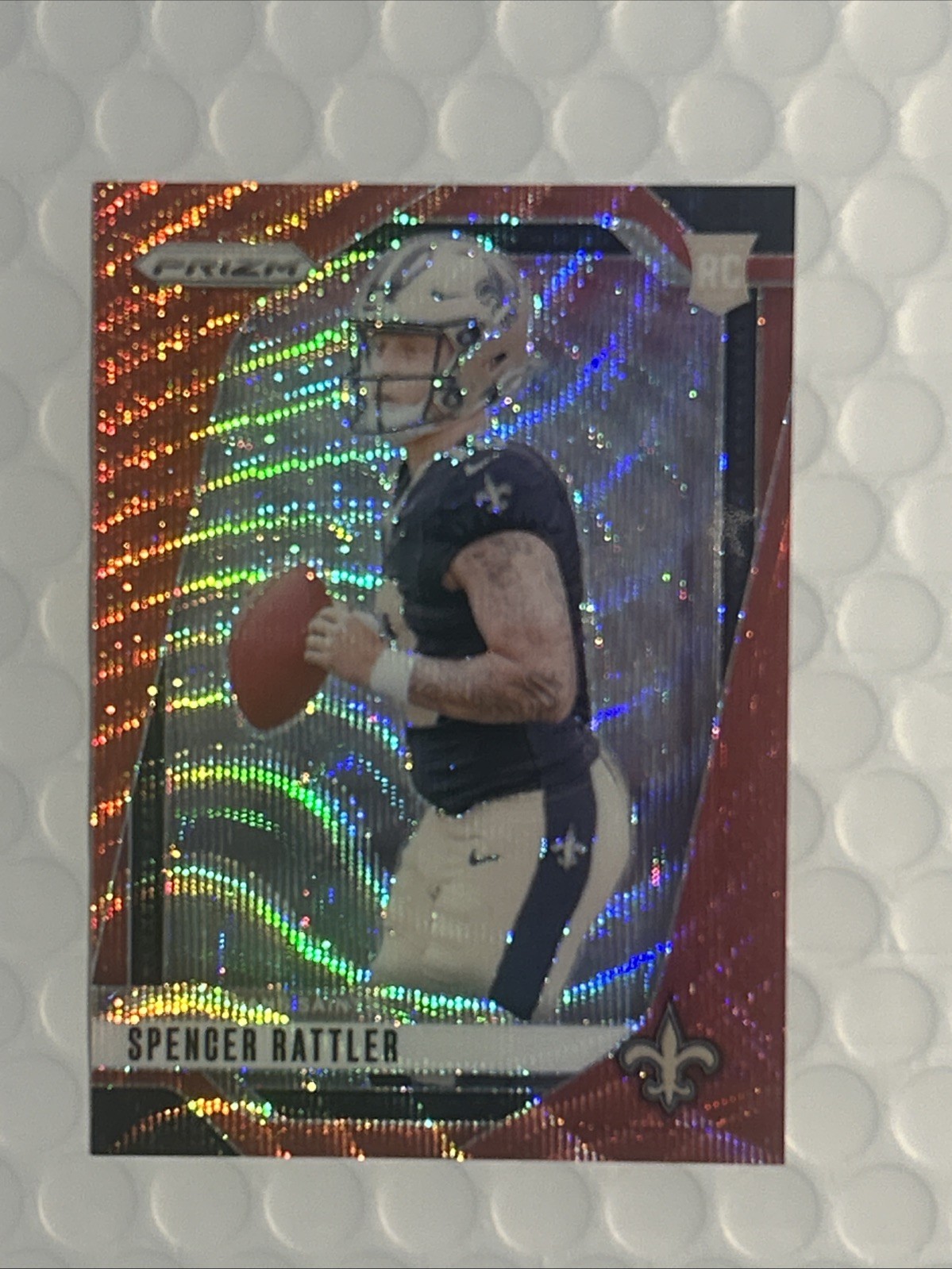 2024 Panini Prizm Spencer Rattler RC #388 Red Wave 021/149