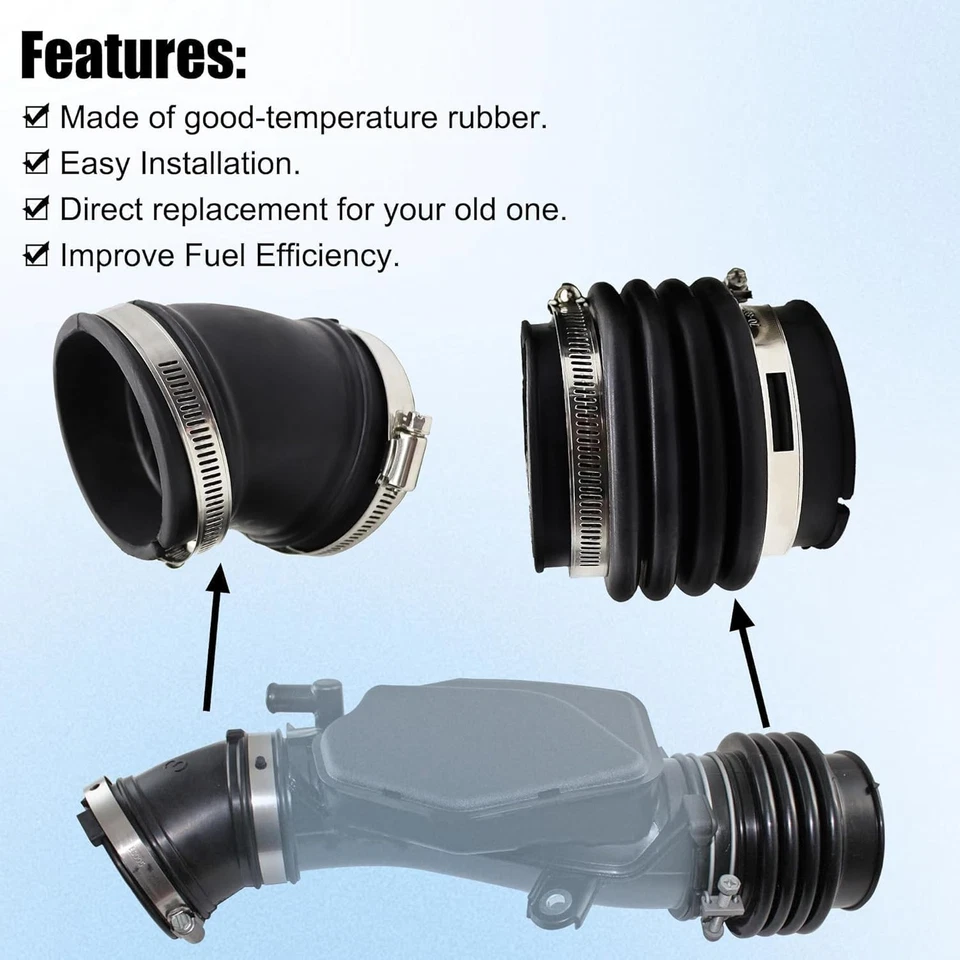 Manguera de admisión de aire 16576-EG00A 2 piezas compatible con Infiniti M35 3,5 L 2006 2007 2008...  Foto 2 de 4