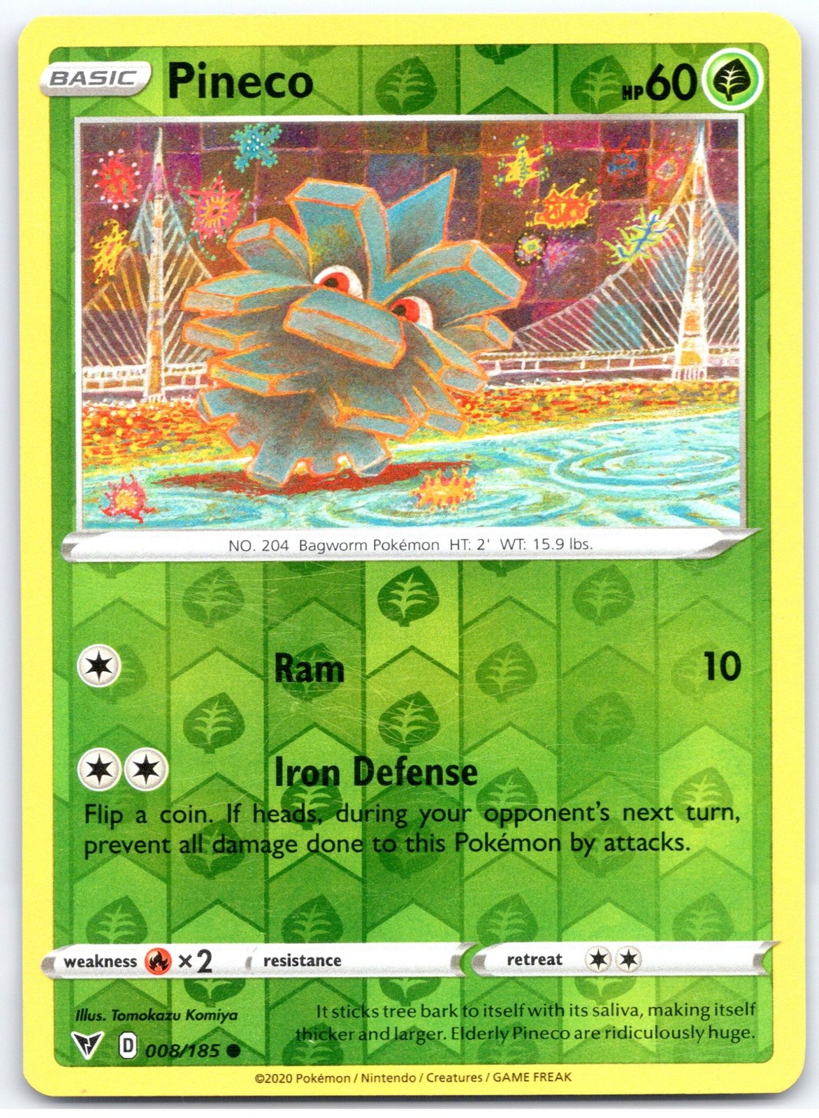 Pokemon Pineco 008/185 - SWSH04 Common LP EN