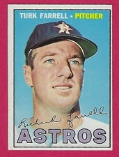 1967 Topps - Turk Farrell #190 - Houston Astros - tiny surface crease