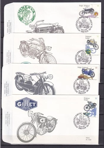 [LG79635] Belgium N°2615/2622FDC Motorcycles First Day Cover COB € 12,00 SUPERB