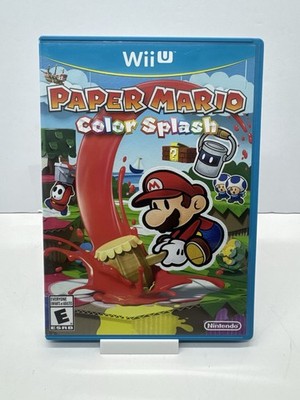 Paper Mario Color Splash  (Nintendo Wii U, 2016) Complete With Manual CIB
