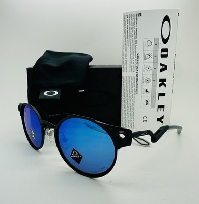 NEW OAKLEY DEADBOLT SATIN LIGHT STEEL PRIZM SAPPHIRE IRIDIUM SUNGLASSES RARE