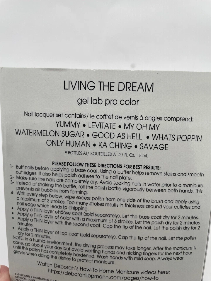 NEW Deborah Lippman Living The Dream Gel Lab Pro Color 9 Piece Nail Polish Set - Image 3 of 3