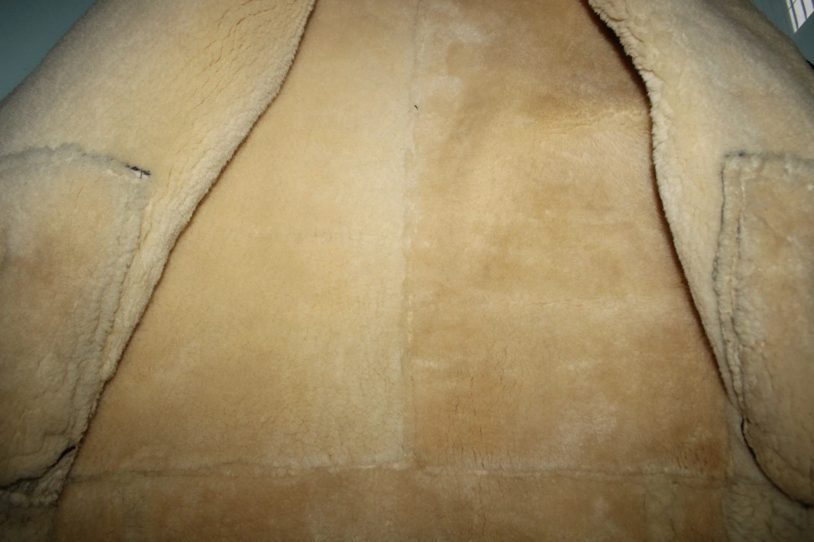 Vintage B3 B-3Aviator bomber Shearling Jacket D Brown Genuine Leather Distress image 5