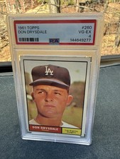 1961 Topps #260 Don Drysdale Dodgers Exclusive HOF PSA 4 VG-EX RARE