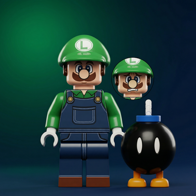 MOC for LEGO | Super Mario Bros Custom Minifig | Mario Luigi