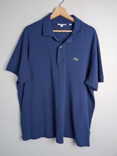 Lacoste Polo Shirt Mens 2XL Blue Short Sleeve Classic Fit 100 Cotton Peru Logo