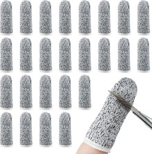 60 Pcs Cut Resistant Finger Cots, Reusable Finger Guards, Durable Non Slip Thumb