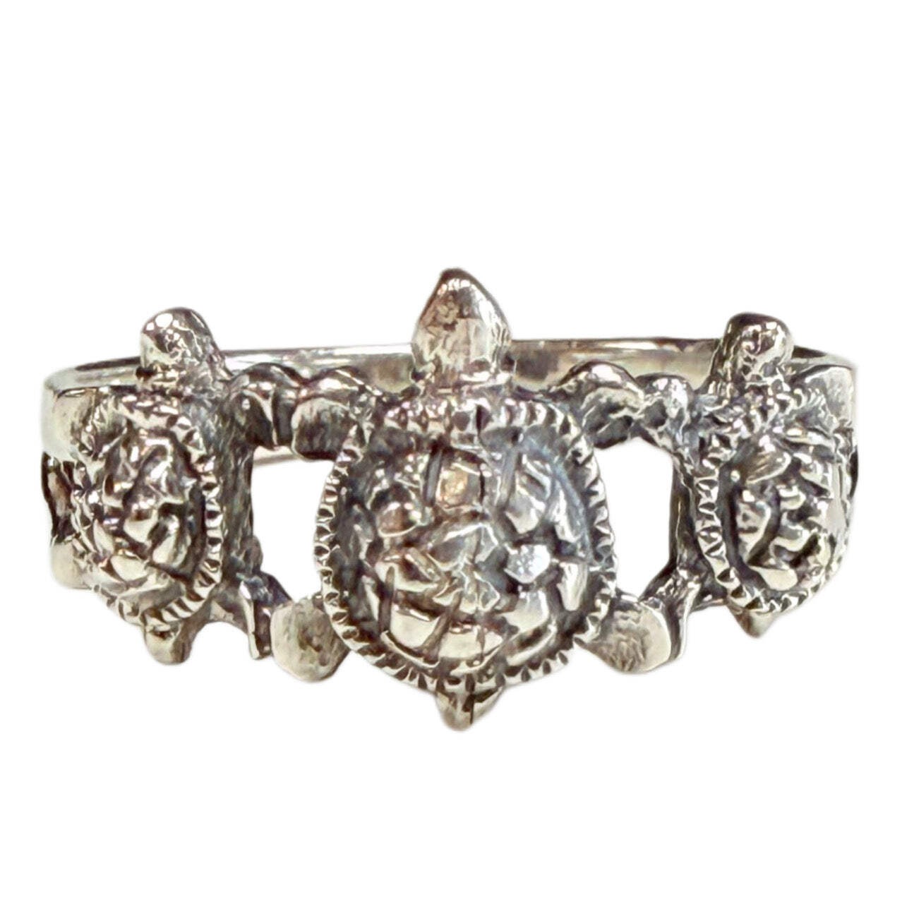 Silver Turtle Ring - image 1