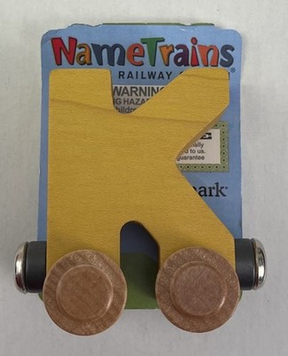Maple Landmark Inc. 100115 NameTrains ''K'' Yellow Wooden Letter Car