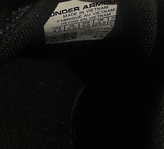 Under Armour UA TR96 Black Athletic Shoes  - Men's US 8.5 - New In Box - READ thumbnail 15