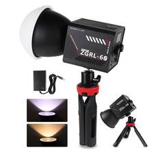 60W COB LED Video Light Handheld Portable with 8000 mAh Battery Dual-Color Ph...