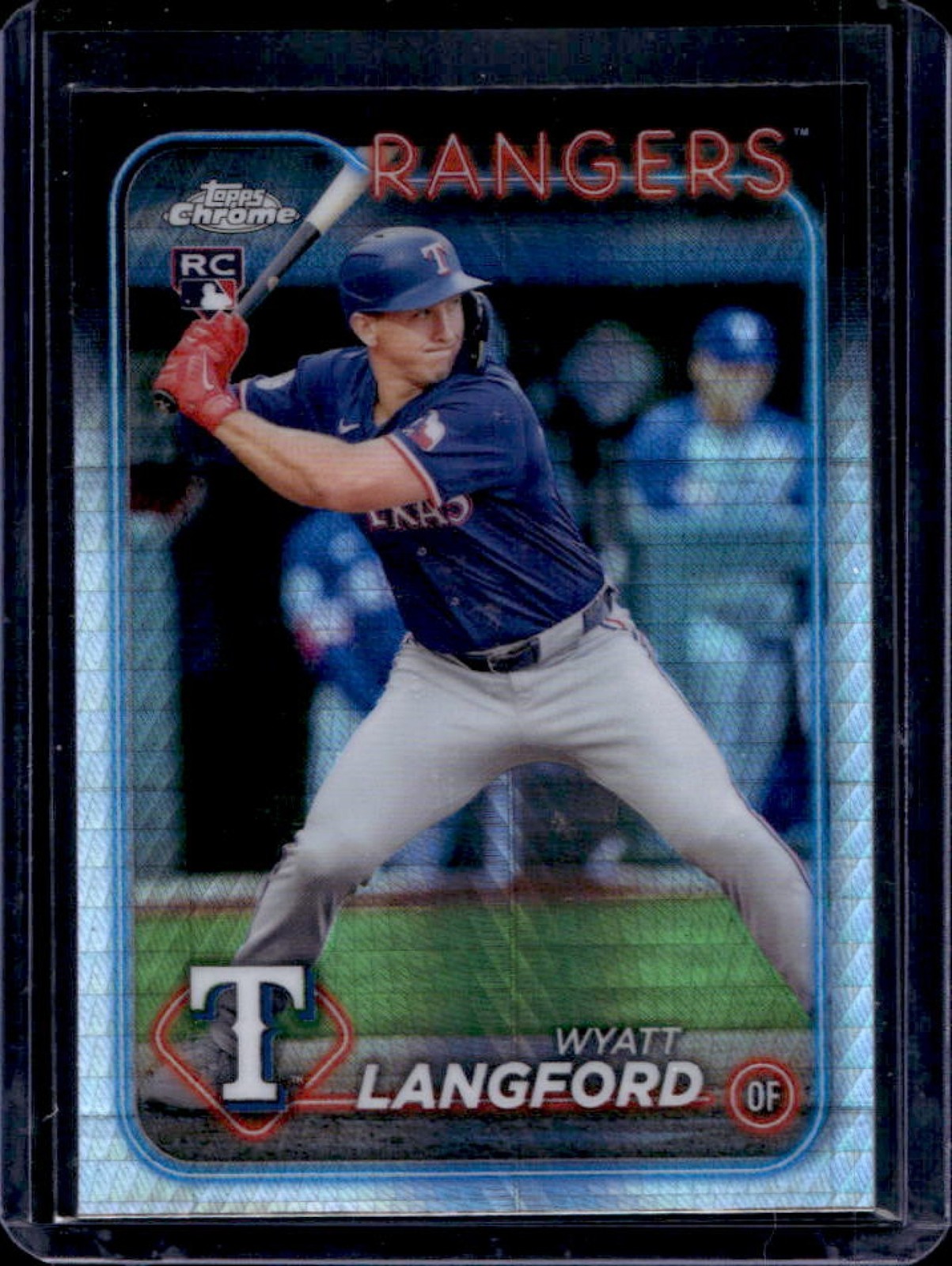 2024 Topps Chrome Update Wyatt Langford RC Prism Refractor Rookie #USC35 Rangers