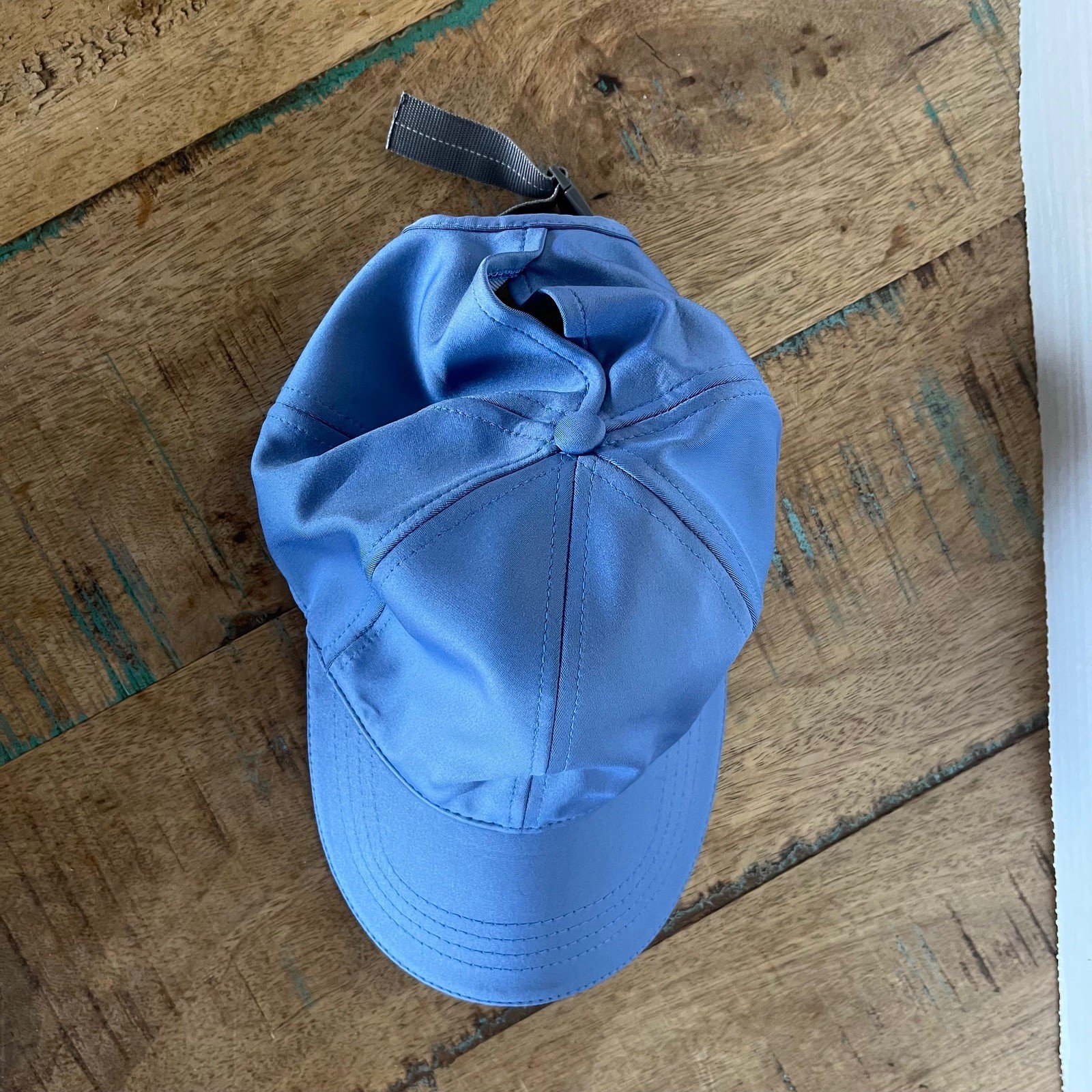 Solid Light Blue Hat Ponytail Adjustable Adult Si… - image 7