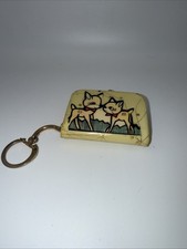De colección Años 50 Mediados de Siglo Japón Recuerdo Mini Cambio Cartera Llavero Ciervo Bambi Kitsch