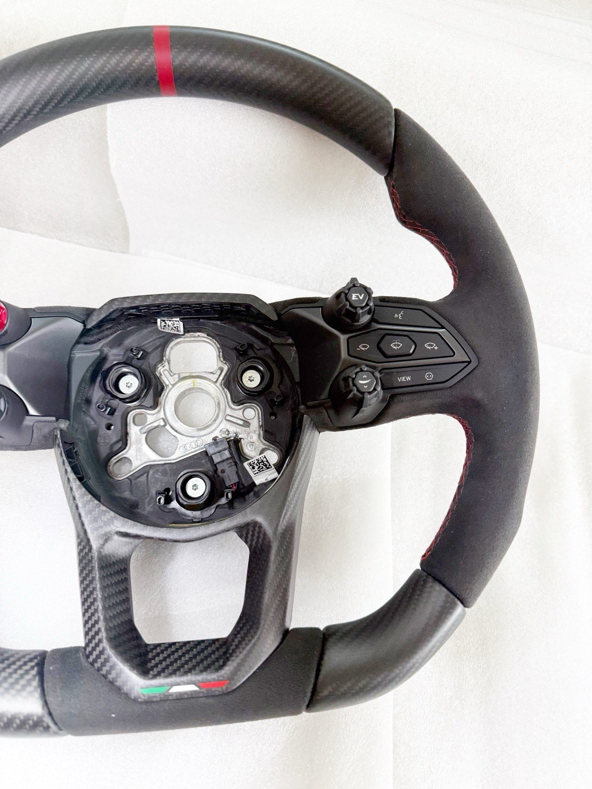 GENUINE LAMBORGHINI Revuelto Temerario ALCANTARA CARBON FIBER STEERING WHEEL RED