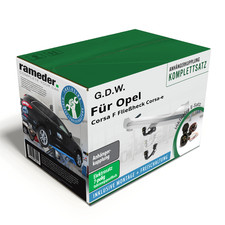 G.D.W. Anhängerkupplung abnehmbar & 7poliger TowTec E-Satz für Opel Corsa-e 19-