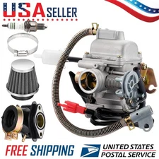 GY6 150CC Carburetor For Scooter Go Kart Howhit 125CC 152QMJ 157QMJ 4Stroke 24mm