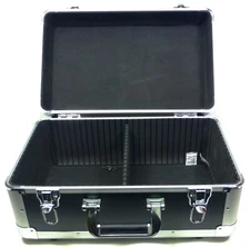 7" Vinyl Record Double Compartment Euro Style Case ( holds 200 plus 7" 45 rpm) .